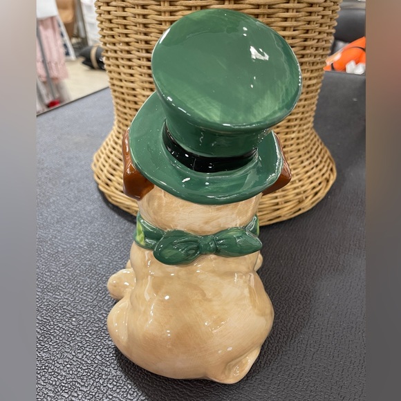 St. Patrick’s Day Irish Pug with Pot of Gold Ceramic Decor NWT - Picture 5 of 6